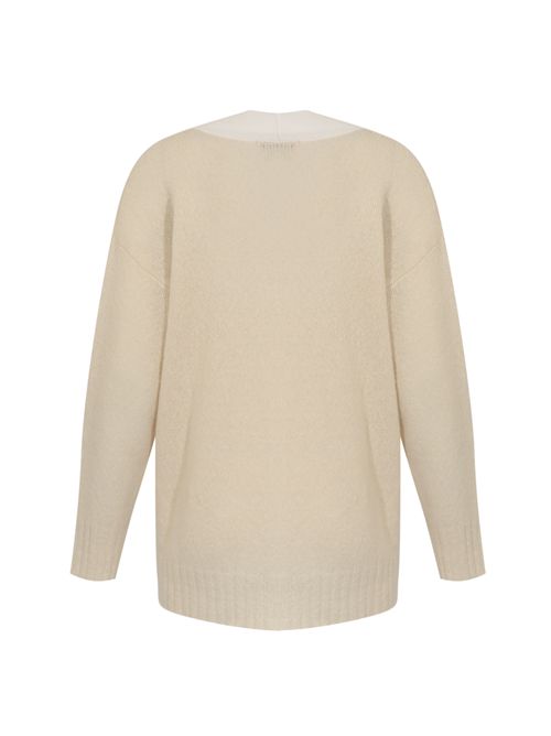 Cardigan in misto lana Latte Alpha studio | AD-4523E2003